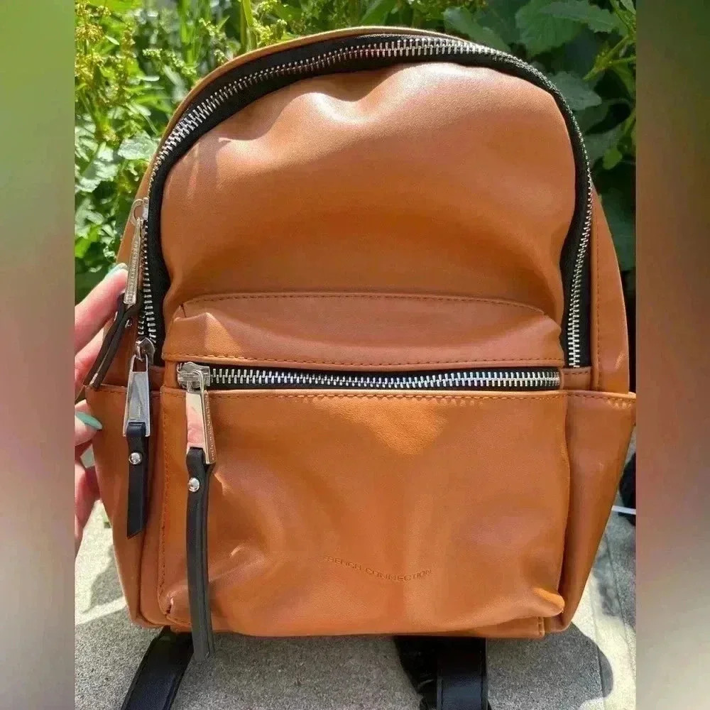 French Connection Caramel Brown Backpack